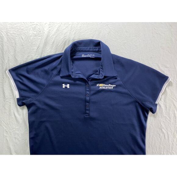 Under Armour Heat Gear Loose Women's Polo Shirt. UCSD Triton Athletics. 2XL, EUC - Picture 2 of 6